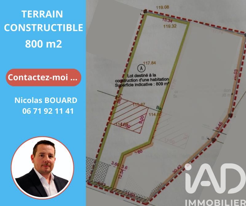 Terrain - 809 m²