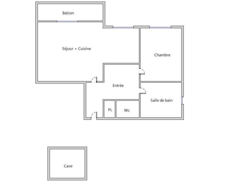 Appartement - 44 m² - 2 pièces