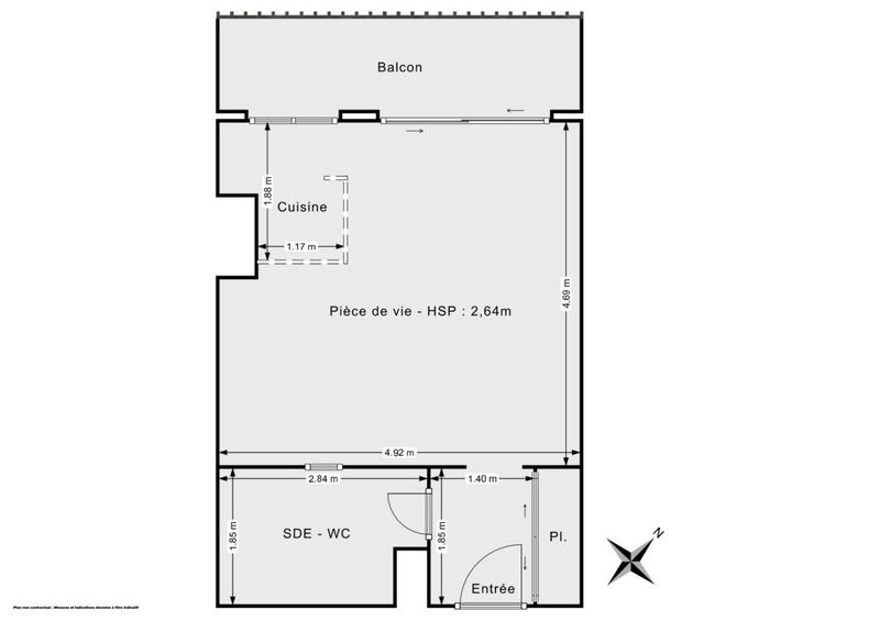 Appartement - 30 m² - 1 pièce
