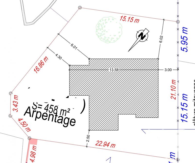 Terrain - 458 m²