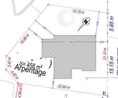 Terrain - 458 m²