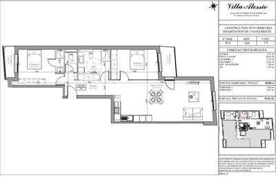 Appartement - 86 m² - 3 pièces