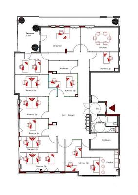 Bureau - 234 m² - 12 pièces