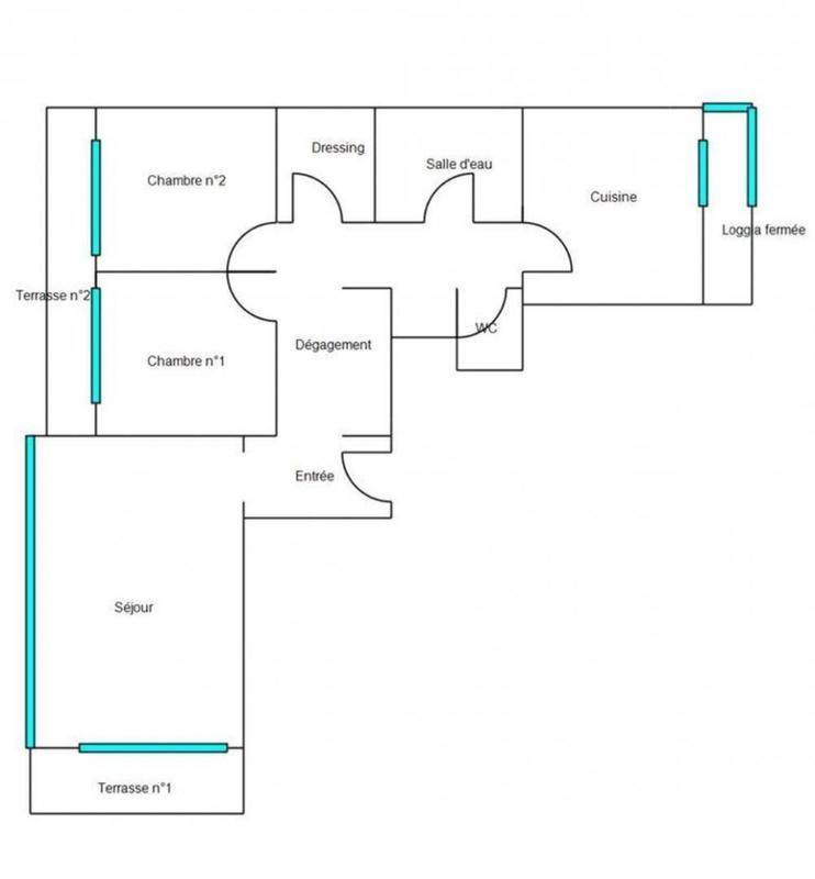 Appartement - 93 m² - 3 pièces