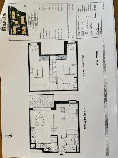 Appartement - 70 m² - 3 pièces