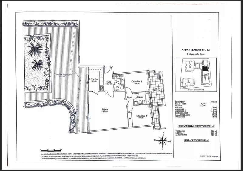 Appartement - 77 m² - 3 pièces