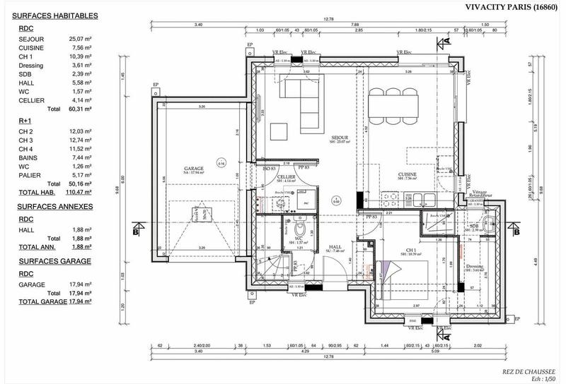 Maison - 96 m² - 4 pièces