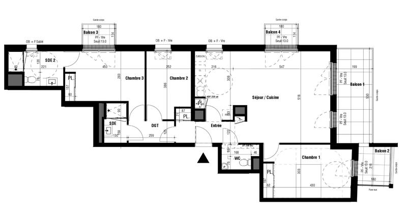 Appartement - 92 m² - 4 pièces