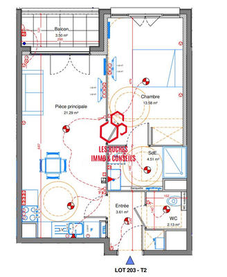 Appartement - 45 m² - 2 pièces