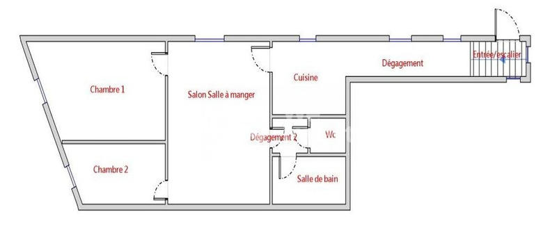 Appartement - 53 m² - 3 pièces