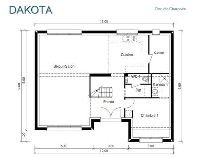 Maison - 120 m² - 6 pièces