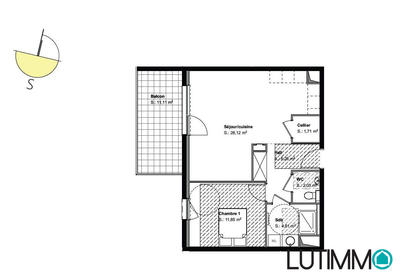 Appartement - 53 m² - 2 pièces