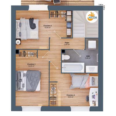 Maison - 81 m² - 6 pièces