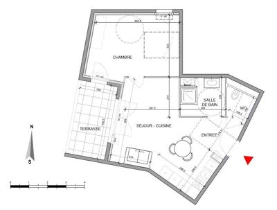 Appartement - 51 m² - 2 pièces