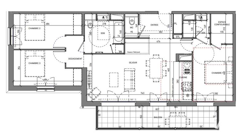 Appartement - 86 m² - 4 pièces