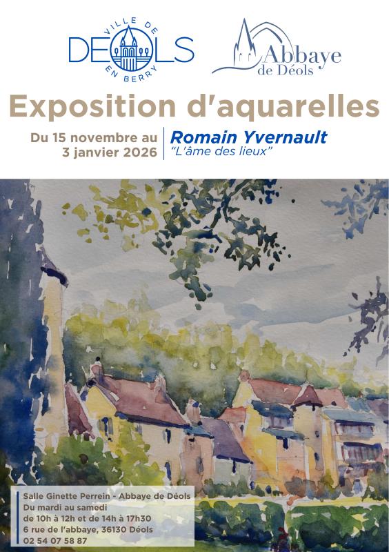 Exposition d'aquarelles de Romain Yvernault &quot;L'âme des lieux&quot;