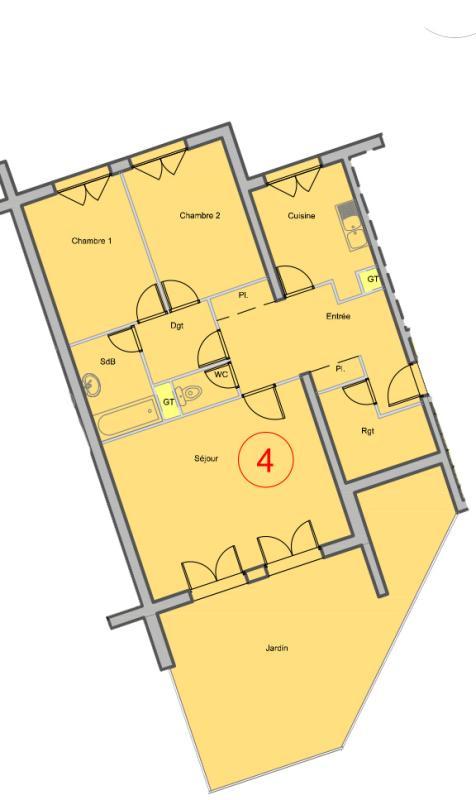 Appartement - 74 m² - 3 pièces