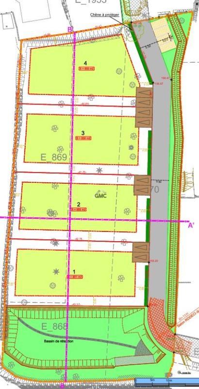 Terrain de lotissements - 855 m²