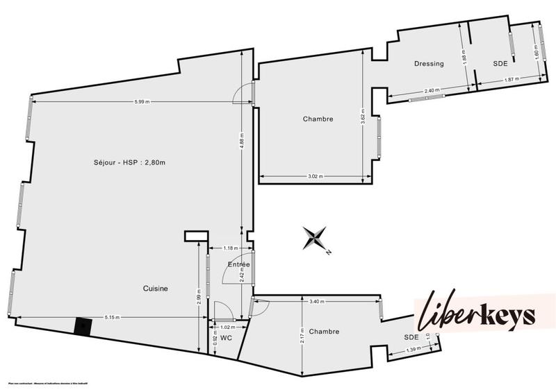 Appartement - 72 m² - 3 pièces