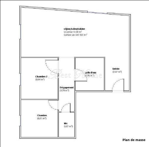 Appartement - 47 m² - 3 pièces