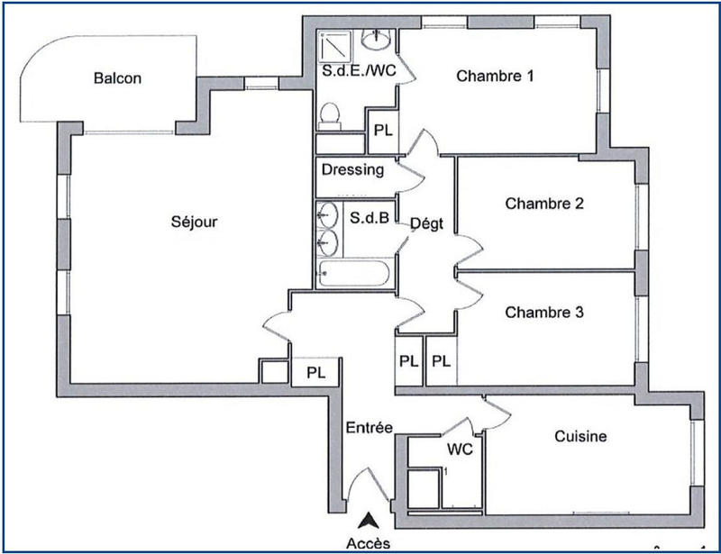 Appartement - 99 m² - 5 pièces