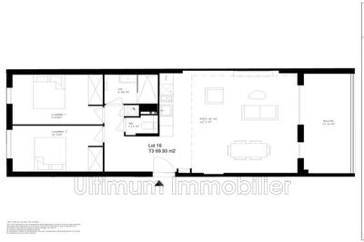 Appartement - 70 m² - 3 pièces