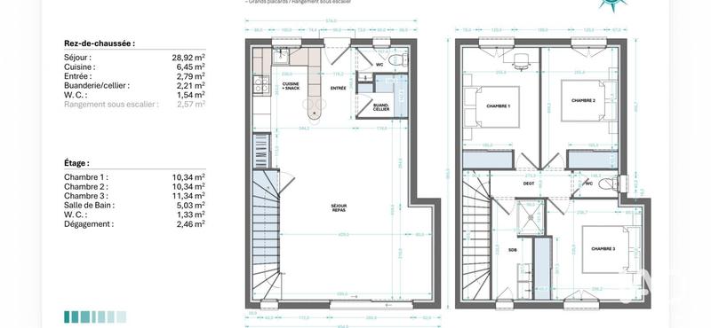 Maison - 84 m² - 4 pièces