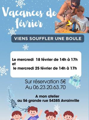 Atelier soufflage de verre - spécial enfants