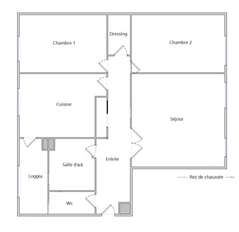 Appartement - 60 m² - 3 pièces