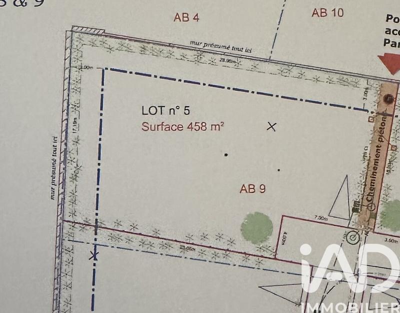Terrain - 458 m²