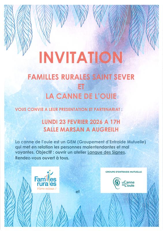 Famille rurale et la Canne de l'Ouie