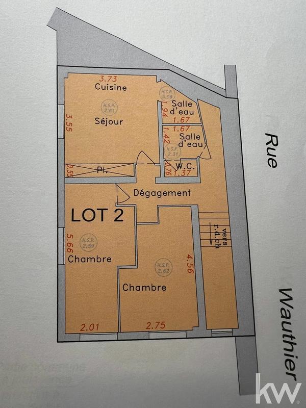 Appartement - 52 m² - 3 pièces