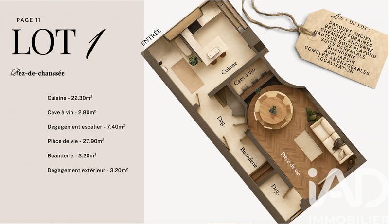 Duplex - 138 m² - 4 pièces