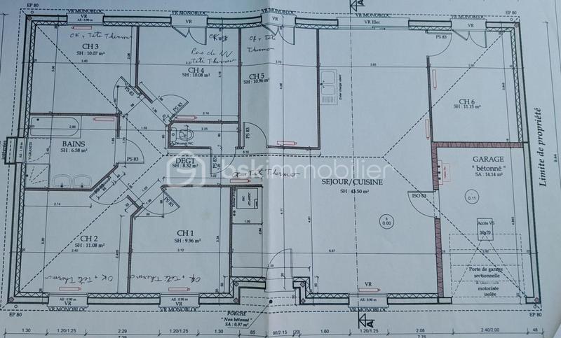 Pavillon - 144 m² - 8 pièces