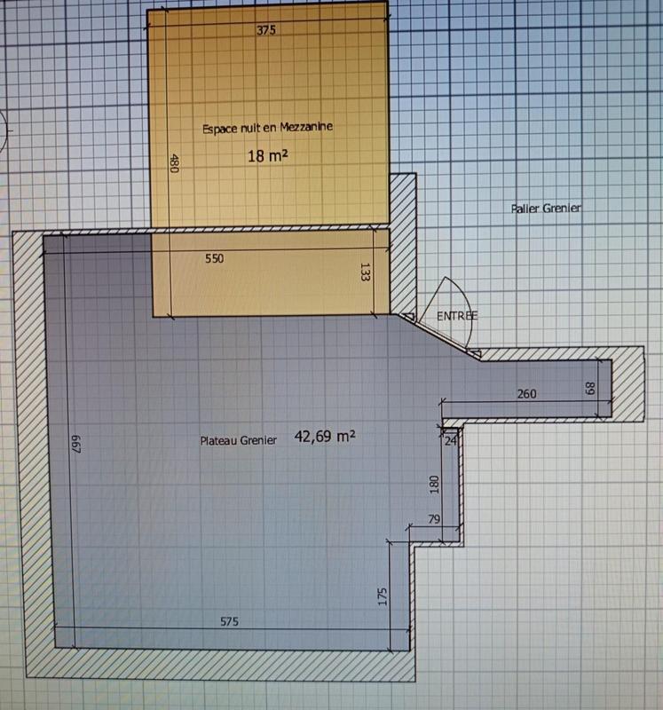 Appartement - 42 m² - 1 pièce