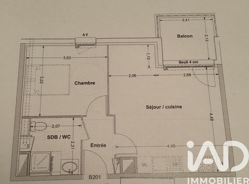 Appartement - 42 m² - 2 pièces