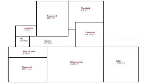 Maison - 115 m² - 5 pièces