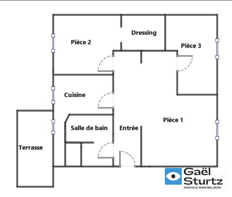 Appartement - 57 m² - 3 pièces