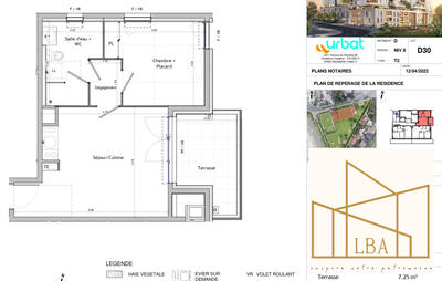 Appartement - 40 m² - 2 pièces