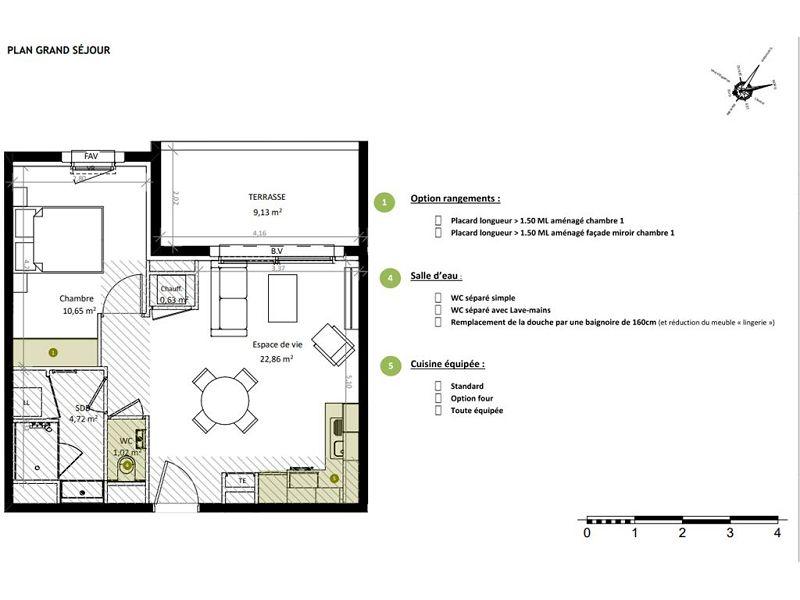 Appartement - 40 m² - 2 pièces