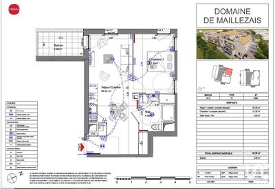 Appartement - 43 m² - 2 pièces