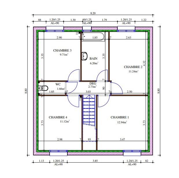 Maison - 96 m² - 5 pièces
