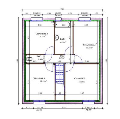 Maison - 96 m² - 5 pièces