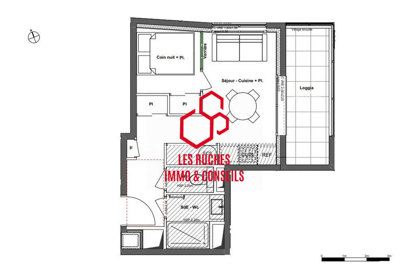 Appartement - 26 m² - 1 pièce