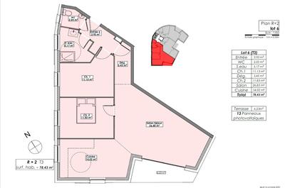 Appartement - 78 m² - 3 pièces