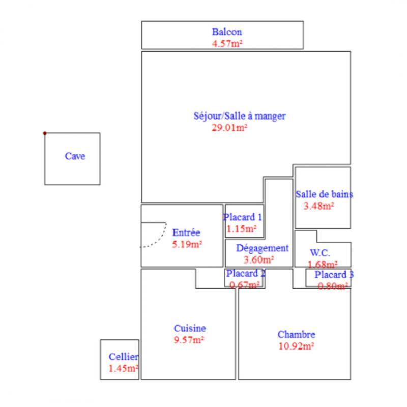 Appartement - 67 m² - 3 pièces