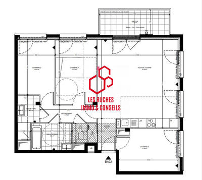 Appartement - 87 m² - 3 pièces