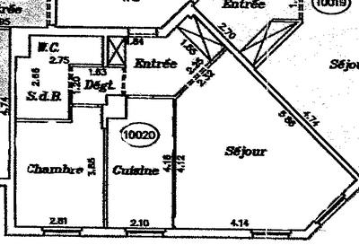 Appartement - 55 m² - 2 pièces