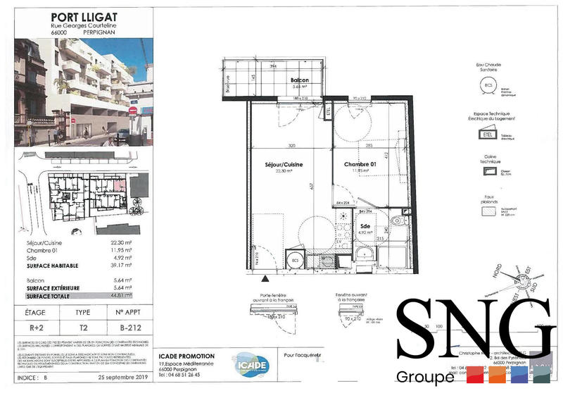 Appartement - 39 m² - 2 pièces