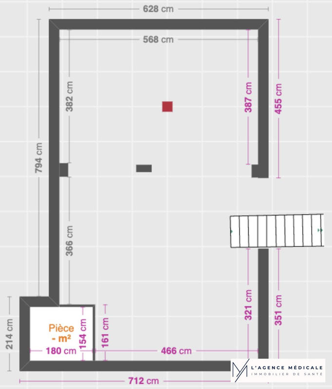 Bureau - 125 m² - 4 pièces